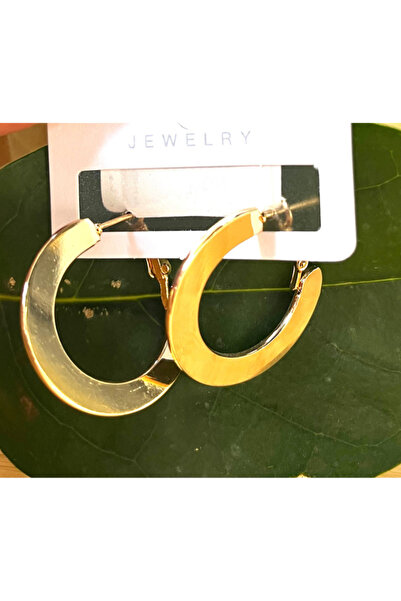 Monalisa Home أقراط دائرية فاخرة ذات لون برونزي