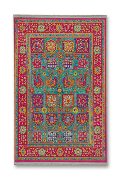 Rugs Modern Halı MOSSO Ροζ Πράσινο Θεματικό Αφηρημένο Μοτίβο με Έθνικ Σχέδια,...