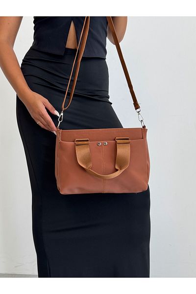 KIRASE Stylish Quality Medium Size Soft Leather Multi-Pocket Hand and Shoulder Bag. Boy 21 cm Width 33 cm