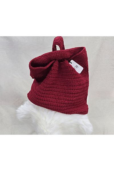Randsac Red Crochet Hobo Handbag