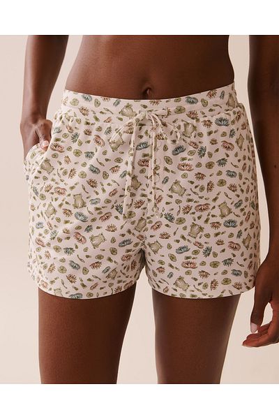 La Vie en Rose Frog Print Super Soft Pajama Shorts