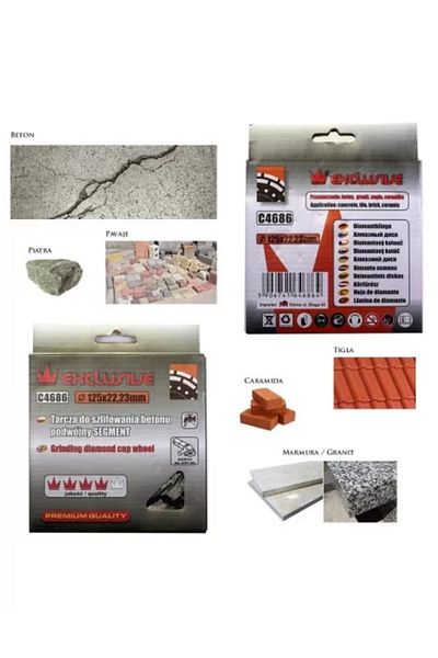 richmann exclusive Double-Segmented Diamond Disc, Concrete, Dry Grinding, 125 mm/22.23 mm, Richmann Exclusive