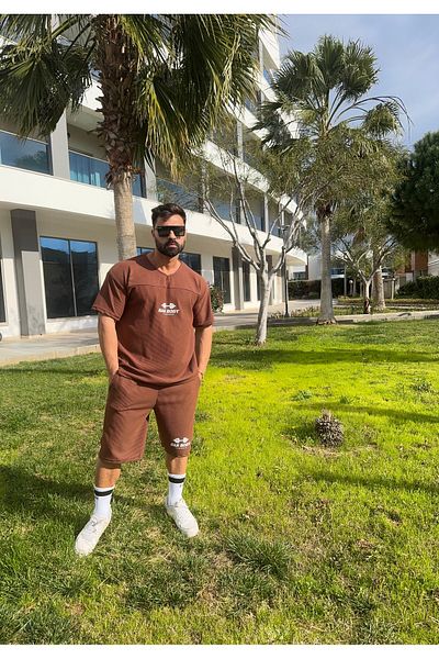 Bas Body FitnessWear Brown Capri Sports Oversize Suit
