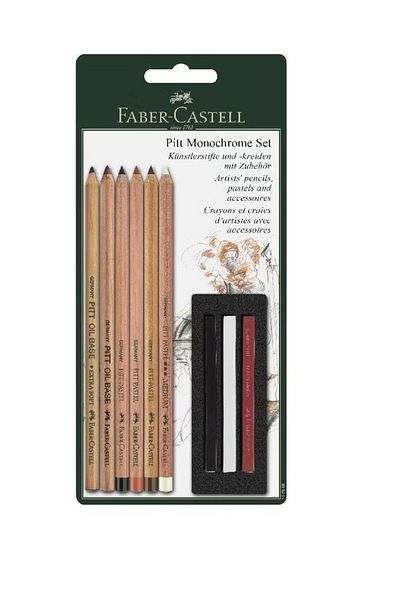 Faber Castel Monochrome Pastel Color Pencil Set – 9 Assorted Shades