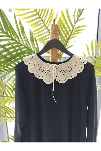 PL طوق أبيض مكشكش