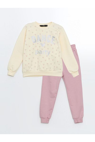LC Waikiki Crew Neck Girl's Tracksuit Set