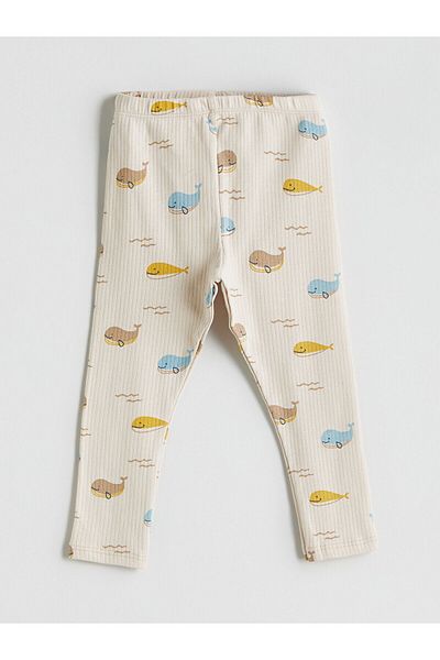 LC Waikiki Printed Baby Boy Leggings with Elastic Waist
