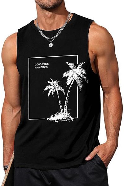 aynewmoda Fight Printed sleeveless round neck t-shirt