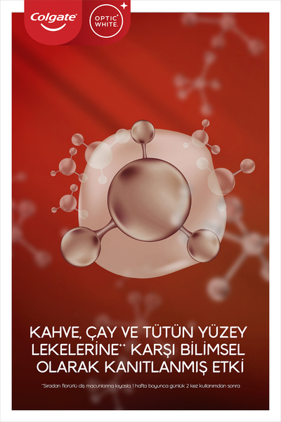 Colgate Optic White Kahve, Çay ve Tütün Kullanıcıları için Beyazlatıcı Diş Macunu 50 ml x2 Adet Ağız Bakımı