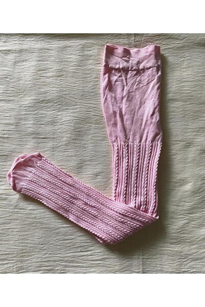 DÜVEN Kız Çocuk 80 Denye Mevsimlık Desenli Külotlu Çorap - PEMBE KÜLOTLU ÇORAP