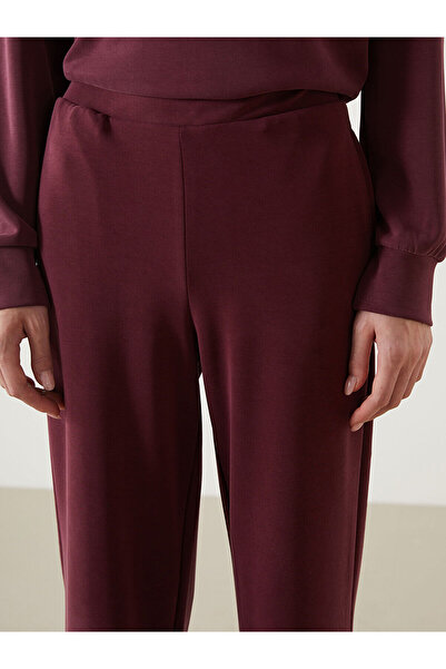 LC Waikiki Γυναικείο παντελόνι αθλητικό μείγμα μπορντό Modal