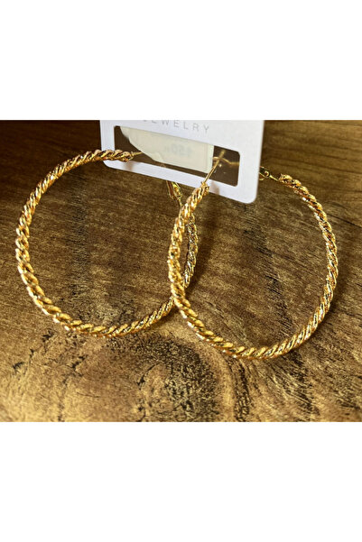 Monalisa Home أقراط دائرية فاخرة ذات لون برونزي