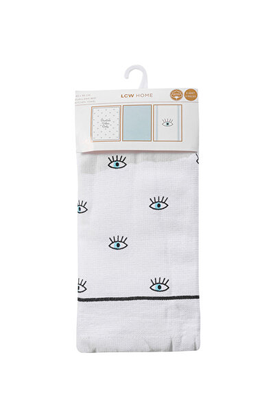 LC Waikiki Lcw Home Blue Eye Printed Drying Cloth 3-Piece 40X50 cm