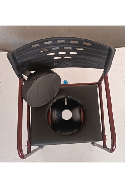 MEDİLABS Taharet Musluklu Döşemeli Mobil Tuvalet Banyo Sandalyesi Klozet Yüks...