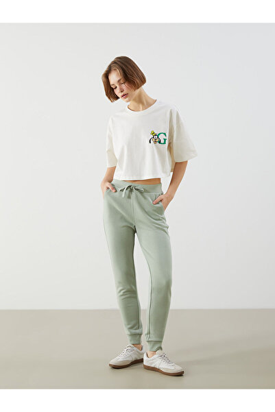LC Waikiki Nevavm Women's Jogger Sweatpants with Elastic Waist and Contrast Trim