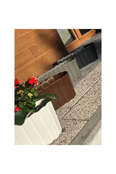 Prosperplast Jardinieră decorativă, suport din plastic, albă, 4,9 L, 38,3 x 21,2 x 13 cm, cârlig tip tablă