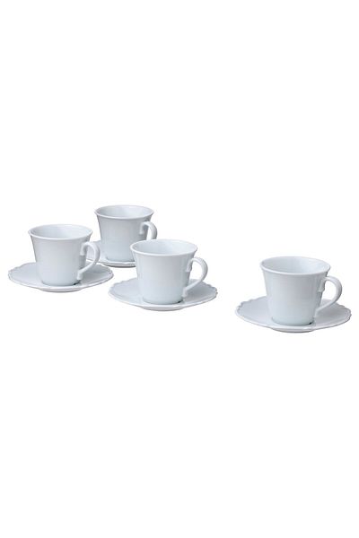 IKEA UPPLAGA Cup and Saucer, White, 23 cl