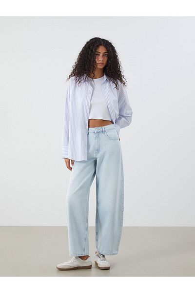 LC Waikiki Γυναικείο Jean Παντελόνι Baggy Fit