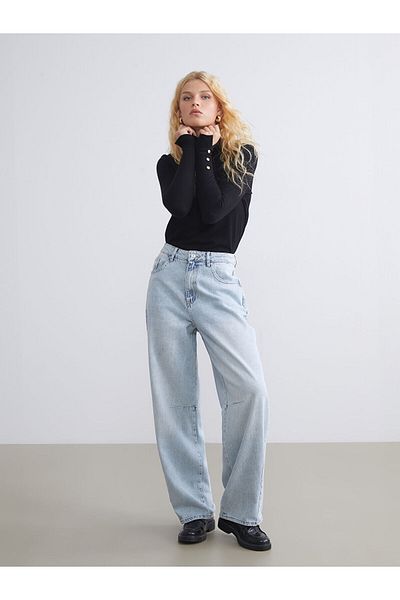 LC Waikiki Γυναικείο Jean Παντελόνι Baggy Fit
