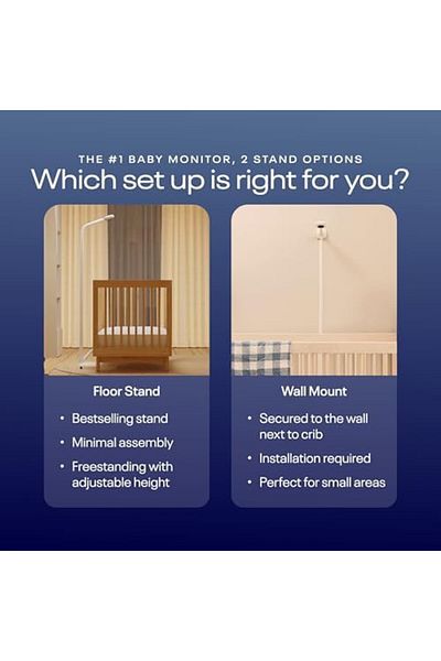 Nanit Pro Smart Baby Wall Mount System - Secure Wi-Fi HD Video Camera with Sleep and Breathing Motio