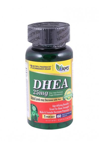 AMS Dhea Help Promote Sugar Metabolism - 25 Mg - 60 Tablets