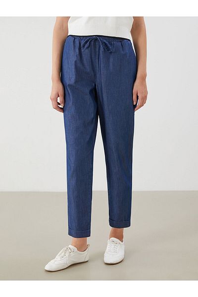 LC Waikiki Pantaloni de damă, cu talie elastică, cu croiala dreaptă