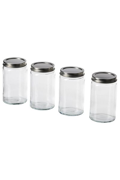 IKEA CITRONHAJ Spice Jar, Transparent Glass/Stainless Steel, 35 cl