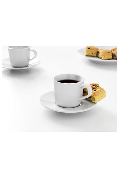IKEA 365+ Espresso Cup and Saucer, White, 6 cl