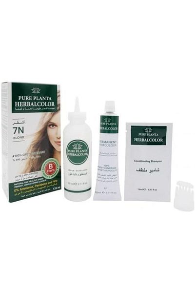 PURE PLANTA صبغة شعر عشبية من بيور بلانتا - لون أشقر 7N