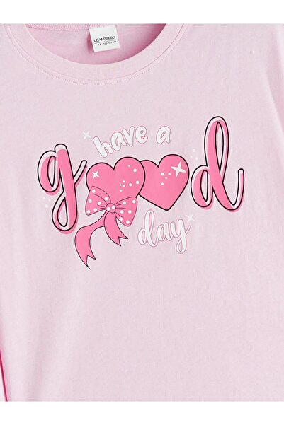 LC Waikiki LCW Kids Bisiklet Yaka Kız Çocuk Pijama Takımı (W5)