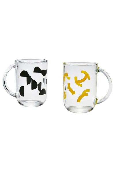 IKEA SKEDSTÖR Cup, Yellow/Black, 30 cl