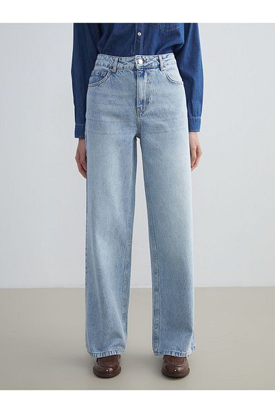 LC Waikiki Γυναικείο Jean Παντελόνι Wideleg