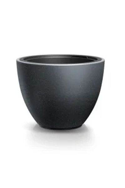 Prosperplast Decorative Planter, Metal Support, Anthracite, 39.5 x 18.5 x 19.5 cm, Urbi Case Beton Effect W