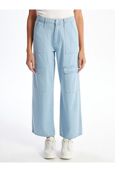 LC Waikiki Pantaloni cargo pentru femei Wideleg