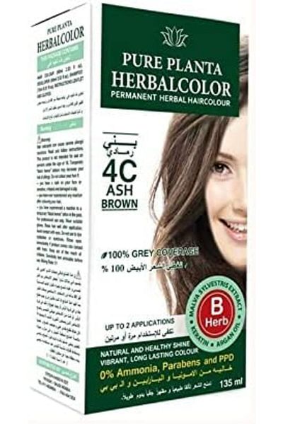 PURE PLANTA Herbal Hair Color by Pure Planta, 4C Light Medium Ash Brown