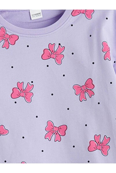 LC Waikiki LCW Kids Bisiklet Yaka Kız Çocuk Pijama Takımı (W5)