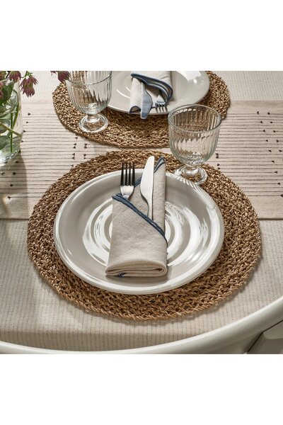 IKEA SANDSKÄDDA Plate, light gray-beige, 26 cm