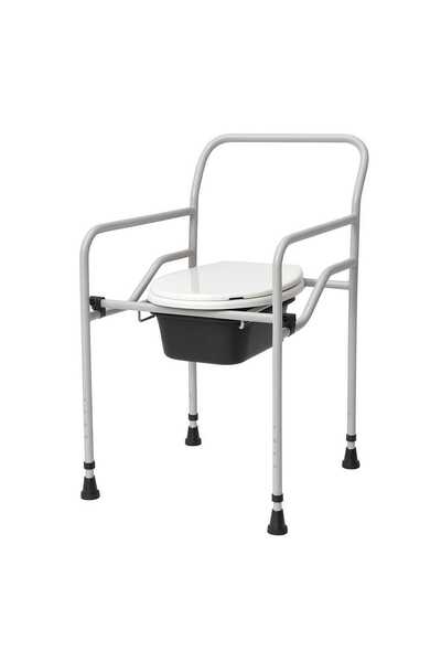 MEDİLABS Seyyar Katlanabilir Hasta Yaşlı Tuvalet Sandalyesi Klozetli Wc Li Ot...