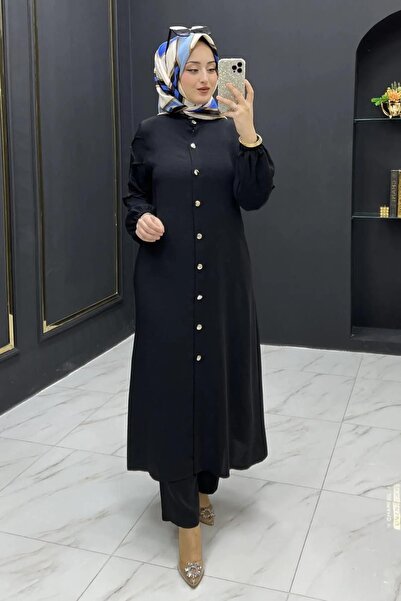 ALYA AYÇA TAKIM Tesettür 2li Tunik Pantolon Şık Tesettür Kombin