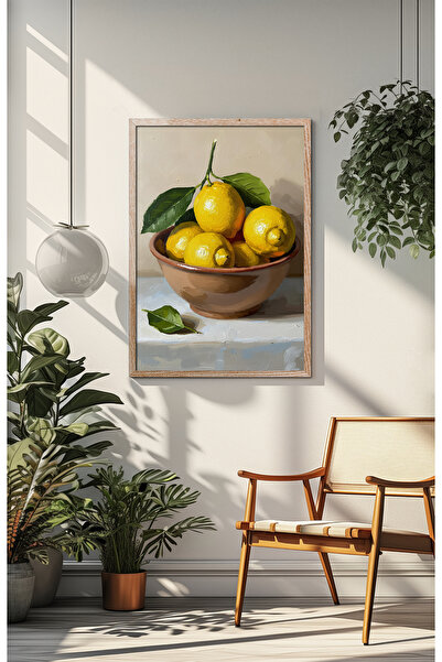 alphobitasarım Lemons - Lucrare artistică cu natură moartă - Tablou individual