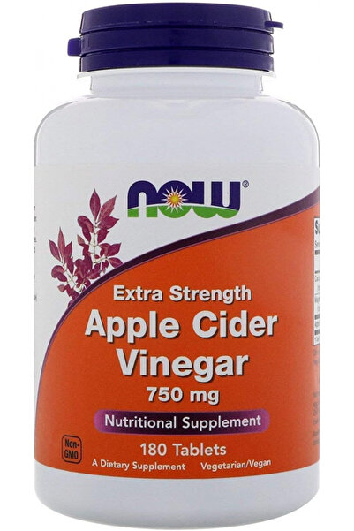 Now Food خل التفاح من ناو فودز، 750 ملجم، 180 قرصًا