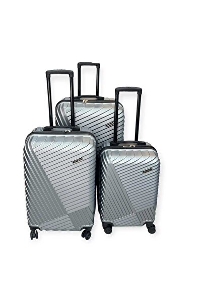Girbegenal Ultra Hafif ABS Valiz 3 lü set GRİ