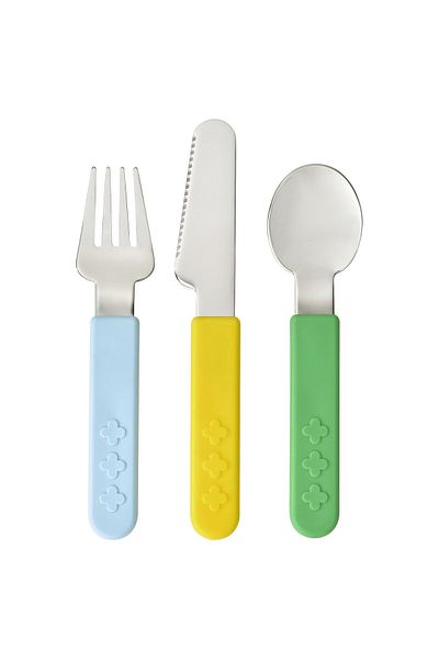 SMASKA 3-piece Cutlery Set, Assorted Colors