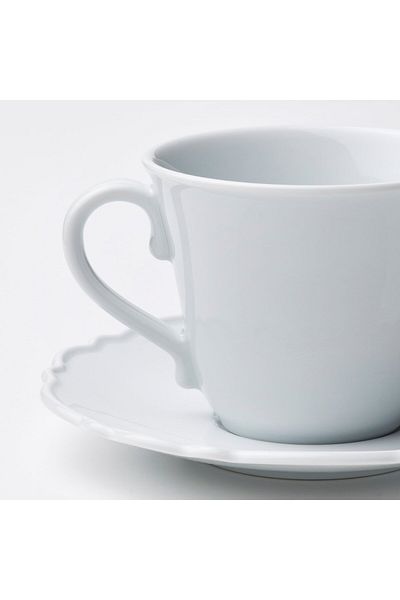 IKEA UPPLAGA Cup and Saucer, White, 23 cl
