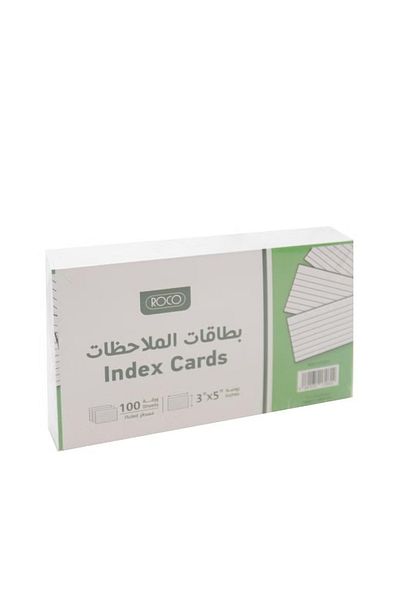 Roco بطاقات فهرسة مميزة مقاس 3×5 - مسطرة، بيضاء ناصعة، 300 بطاقة