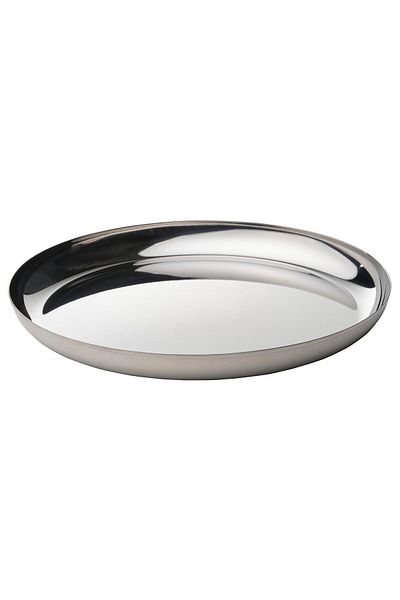 IKEA TUVHÄTTA Serving Plate, Stainless Steel, 32 cm