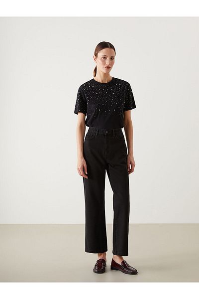 LC Waikiki Pantaloni de damă în jean Wideleg