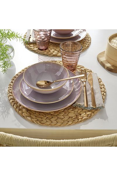 IKEA FÄRGKLAR 18-piece dinnerware set, light pink
