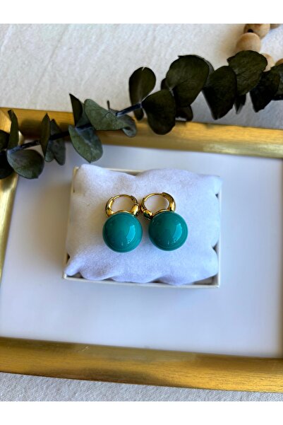 Trevi Accessories Gold Detaylı Top Küpe