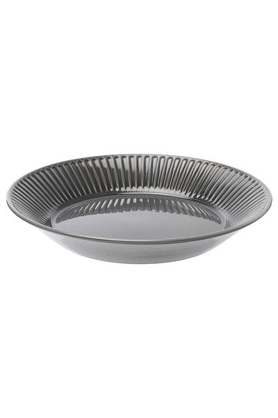 IKEA STRIMMIG Serving Plate, Stoneware Gray, 29 cm